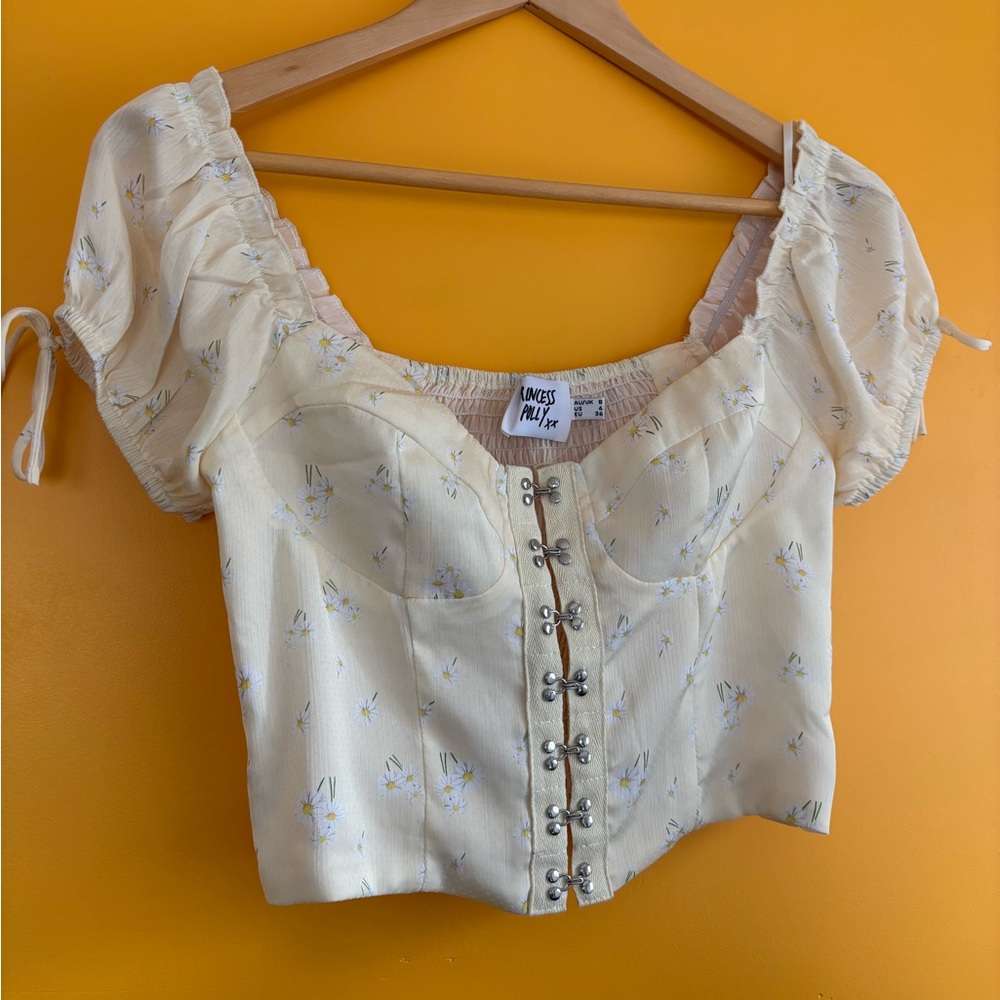Butter Yellow Floral Top
